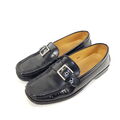 Tod's Loafer Damen Gr. EU 36,5 Schwarz Leder Slipper Karree Halbschuhe