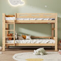 Kinderbett Etagenbett Massiv Hochbett Spielbett Doppelstockbett Bett 90x200 cm