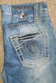 True Religion Ricky Super T Jeans Hose, blau, washed out,  32/34