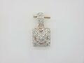 14k zweifarbiger Gold runder Diamant Anhänger 1/2 CT