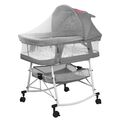 3 in 1 Beistellbett Baby Stubenwagen Faltbare Baby Bett mit Rollen Babybett