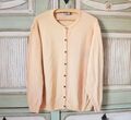 Beige Gelbe Peter Hahn Farina Strickjacke Wollmark Schurwolle Jacke  3XL 46 48