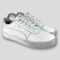 PUMA Carina L Damen-Turnschuhe weiß/silber GRÖSSE UK-7,5 EU-41 Modell: 370325-02