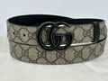 Neu Luxury  Original GUCCI Herren Gürtel Marmont -414516- Gr-85 cm / braun-schw