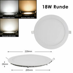 LED Panel Ultraslim Einbaustrahler Einbauleuchte Deckenleuchte spot Rund/Quadrat