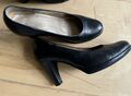 Damen Pumps Plateau schwarz Leder Gabor Gr 4 37