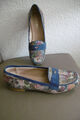 Loafer Naturmoden Peter Hahn Gr37 blau-bunt Paisley Neupreis 159,95€ Top Zustand