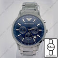 Neu Emporio Armani AR2448 Chronograph Stainless Steel Quarz Analogue Herrenuhr