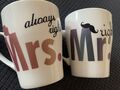 Kaffebecher Pärchen Mr. Right & Mrs. Always Right Liebe Tassen Hochzeit Geschenk