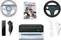 Nintendo Wii Konsole weiß + Mario Kart + 2x Remote + 2 Nunchuk + 2 Lenkräder