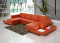 U Form Sofa Couch Polster Garnitur Wohnlandschaft Design Ecksofa Leder Couchen