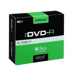 1x10 Intenso DVD-R 4,7GB 16x Speed, Slimcase 4101652 (4034303005185)