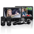 Lenco DVP-939 Tragbarer DVD-Player Perfekte Unterhaltung für 2 im Auto + zuhause