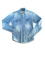 Medusa Jeanshemd Herren Western Shirt S Regular Fit Druckknopf Snap Indigo