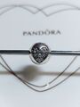 Original Pandora silber funkelnder Ballclip mit herzförmigem Pavé Charm S925 ALE