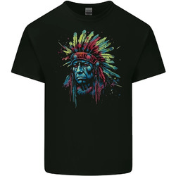 Native American Demon Indian Biker Herren Baumwolle T-Shirt Top