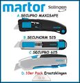 MARTOR Sicherheitsmesser SECUPRO 625 MAXISAFE SECUNORM 525 / Ersatzklingen 10Stk