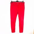 Lee Scarlett Damen Jeans Größe W31 L30 Rot Reißverschluss Fly Enger Schnitt