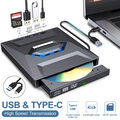 Externes DVD CD RW Laufwerk USB 3.0 +Type C Brenner für PC MAC Laptop Windows 10