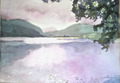 Aquarell Gemälde LAKE BUTTERMERE signiert von COLIN RENNIE Original