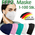 FFP2 Maske schwarz weiß 5x 10x 20x 50x 100x Stück Masken EU CE Atemschutzmasken