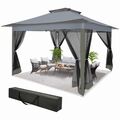 Falt Pavillon 3x3/3,6x3,6/3x4,5m Gartenzelt Pop Up Pavilon Wasserdicht Partyzelt