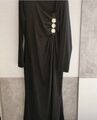 Zauberhaftes Elegantes Maxi Kleid Schwarz Gr. XL/42 gerafft, Top Zustand