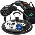 KUAX 5M 22KW Typ 2 Ladekabel für Elektroautos 3 Phasen Ladekabel mit 32A EV/PHEV