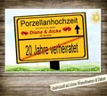 Schild Geschenk Individuell zum Hochzeitstag 20 Jahre Ehe Porzellanhochzeit