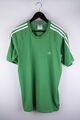 Adidas Herren T-Shirt kurzärmelig lässig grün Baumwolle Pullover Größe L
