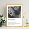 Trauzeugin Geschenk Poster Definition Geschenkidee Brautjungfer beste Freundin