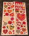 Sticker Bogen aus Zeitschrift Aufkleber Muttertag Valentinstag 2006 Blumen