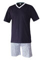 Herren Schlafanzug kurz Hausanzug Sommerpyjama 100% Baumwolle M L XL 2XL 3XL