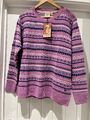 Country Rose Pullover Gr. L passt UK 14 WW2 Land Girl 40er Scandi Fair Isle NEU