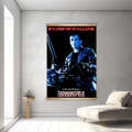 Sylvester Stallone Terminator 2 Leinen Plakat Skynet Cyberdyne Systeme Rambo