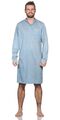 Herren Nachthemd langarm Sleepshirt mit Kragen; Gr. M L XL 2XL