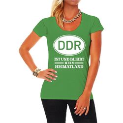 TShirt Damen DDR ist und bleibt mein Heimatland Ostdeutschland osten Ossi 