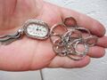 Schöne, alte Kettenuhr__Kette mit Uhr-Anhänger__versilbert__Meister Anker_!