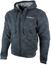 Heyberry Hoody Motorradjacke Roller Jacke Hoodie Aramid Schwarz Grau Gr. M - 3XL