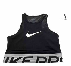 Canotta Top Nike Pro Dri-FIT Cropped Graphic Training Shirt DM7689010 Black Sz.S