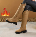 Damen-Winter-Schneestiefel - Wasserdicht, Rutschfest, Warmes Kunstleder & Stoff