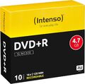 Intenso DVD+R Rohlinge 4,7GB 16x Speed, 10er Slim Case, 4111652, 10er Slimcase