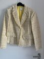 Madeleine Jacke Blazer Boucle Gr. 42 gelb/weiß/schwarz Neu, ungetragen