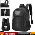 Herren Rucksack Reise Sport Damen Schulrucksack Freizeit Unisex Wandern Schwarz