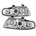 LED Angel Eyes Scheinwerfer Set H1/H1 Chrom für Audi A4 B5 ab 94-98