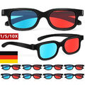 1-10 Stück Rot und Blau 3d Brille Film Anaglyph Brille 3D Gläser Heimkino Kino