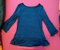 Shirt 3/4 arm Gr. 32/34 von Vivance in blau und blau mit Vogelmotiv