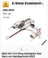 Lego & Mould King Bausteine Star Wars MOC-50114 E-Wing Starfighter mit Stand