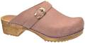 Sanita Wood Hedi Damen Clogs | Hausschuhe | Gartenschuhe | Veloursleder (Suede)