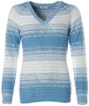 Flashlights Damen Strick V Pullover Blau 36/38 J2026